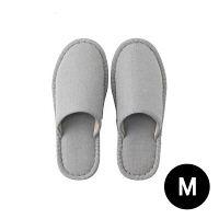 【アウトレット】無印良品 綿落ちワタ入りバスケットクッションスリッパ・M/グレー 4549337133983 1足 良品計画