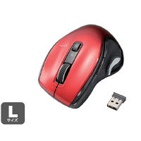 エレコム 無線(ワイヤレス)マウス レッド 高速スクロール対応/ブルーLED方式/5ボタン M-A-BL03DBRD