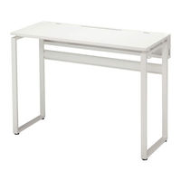 Ceha プレノハイデスク 平机 引出し無し ホワイト 奥行600mm(幅1000・1200・1400mm)