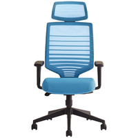 Sidiz T30チェア オフィスチェア 可動肘・ヘッドレスト付 ブルー FHTN302RF011 1脚(2梱包)