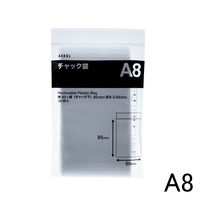 アスクル チャック袋 0.04mm厚 A8 60mm×85mm 1袋(30枚入)