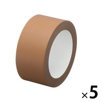 アスクル「現場のチカラ」 布テープ neo 幅50mm×長さ25m巻 茶 1セット(5巻:1巻×5)