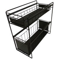 【アウトレット】イシガキ産業 シンク下スライドラック2段スリム 幅20.5×奥行43.5×高さ39cm 1個 HO1702