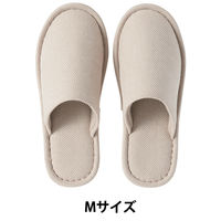【アウトレット】無印良品 落ちワタ入り平織クッションスリッパ・M/ベージュ 38914396 1足 良品計画