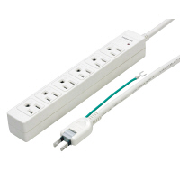 ヤザワコーポレーション 2面マグネット付き3Pタップ ホワイト/6個口/2m Y02JKP602WH 1個
