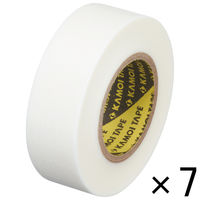 「現場のチカラ」 カモ井加工紙 マスキングテープ 白 18mm×18m 1パック(7巻入) KMT750WH18