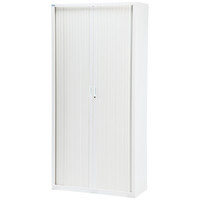 Ceha A4スチール書庫 シャッター扉 5段 下置き用 ホワイト 幅880mm 奥行400mm 高さ1850mm 1台(2梱包)