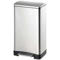EKO ステンレスペダル式ゴミ箱 角型ヨコ 30L 1個