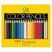 トンボ鉛筆 色鉛筆 紙箱24色NA 丸軸 CQ-NA24C 1パック(24色入)