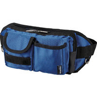 トラスコ中山(TRUSCO) 工具差し ウエストポーチ 2ポケット ブルー TCWDPBL 392-6940 (わけあり品)