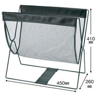 【荷物入れ】レザー調ハンモック型メッシュバスケット 1個 ストリックスデザイン