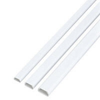 エレコム マルチ対応モール(両面テープ付) 壁用モール ホワイト 長さ1m×幅26mm LD-GAF3/WH 5本 (わけあり品)