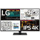 42.5型ワイド4K対応液晶ディスプレイ(IPSパネル) ブラック 43UD79-B LG